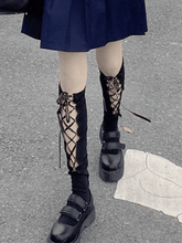 Crew-Socken im Preppy-Stil mit Schnürung